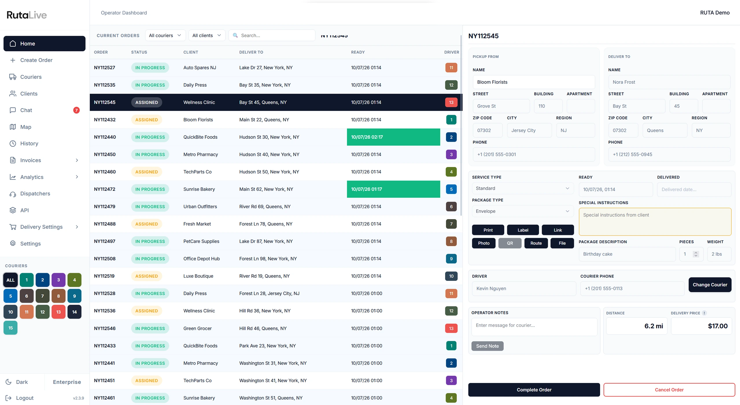 RutaLive Operator Dashboard